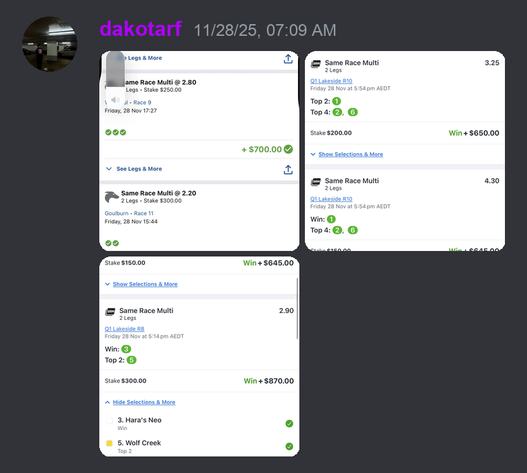 Member profit screenshot