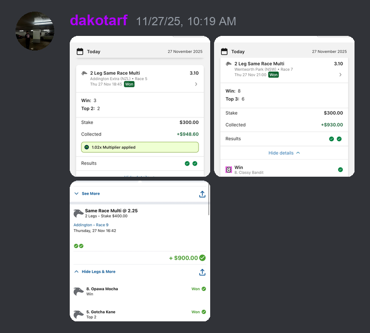 Member profit screenshot