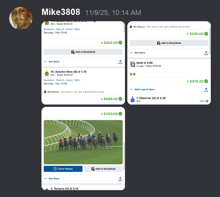Member profit screenshot
