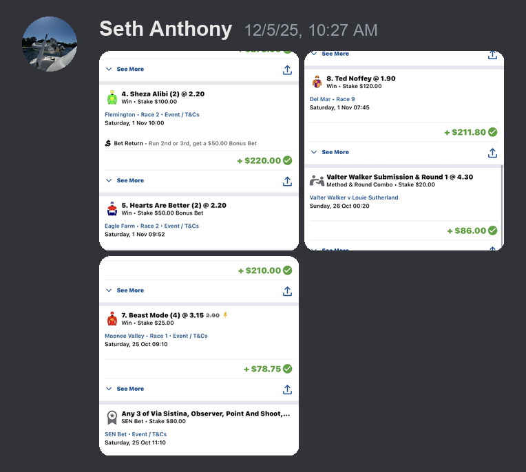 Member profit screenshot