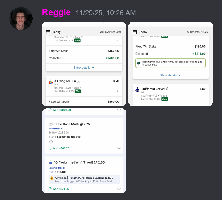 Member profit screenshot