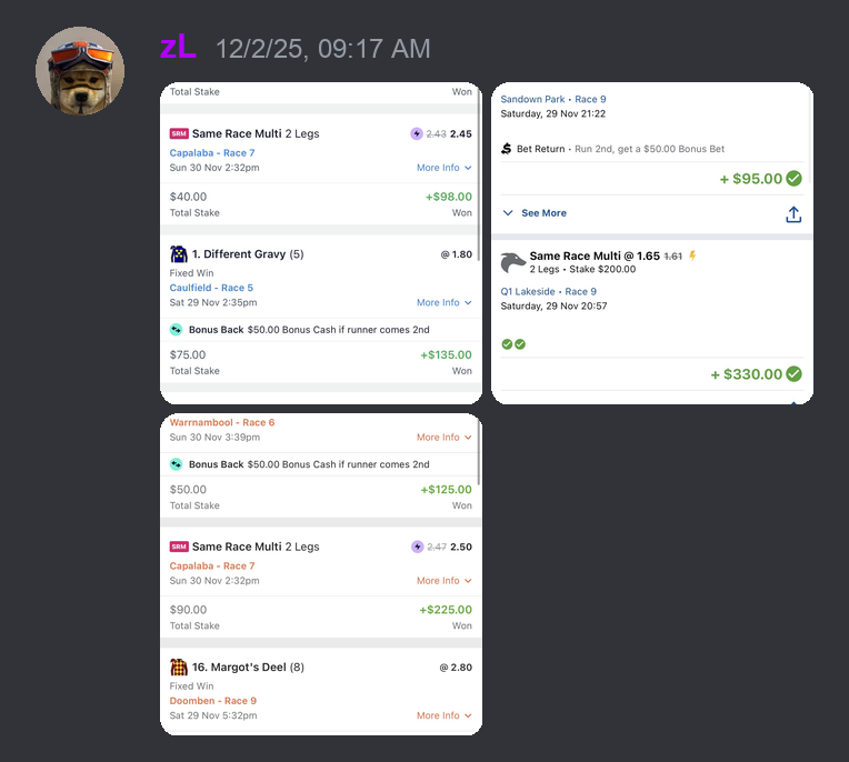 Member profit screenshot